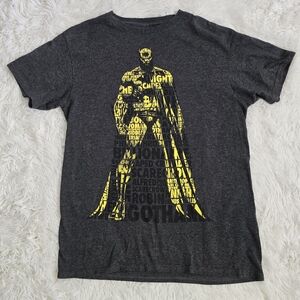 Batman Gray And Yellow Character Graphic Tee Medium